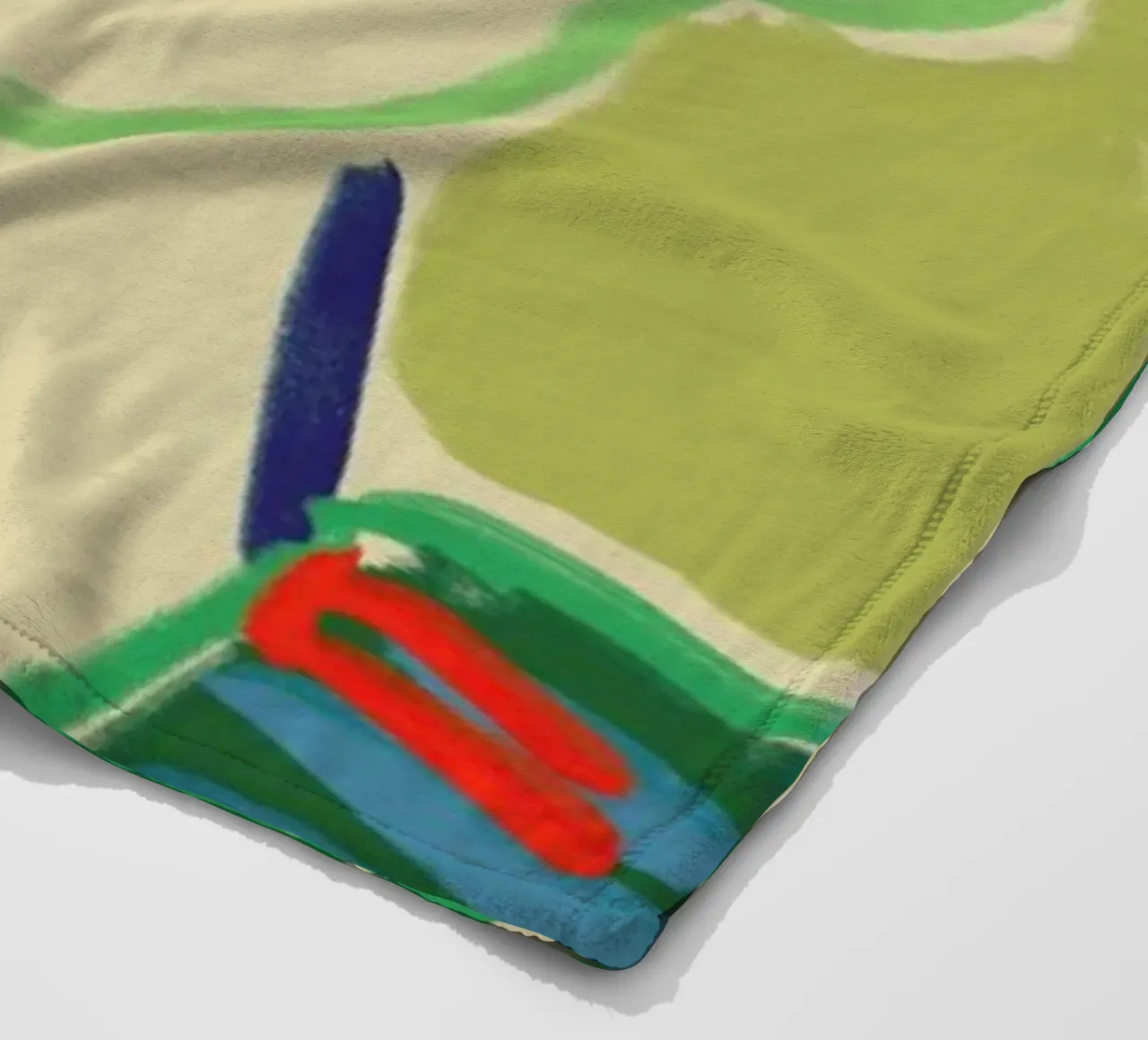 Meditating fleece blanket by Sandra Poliakov