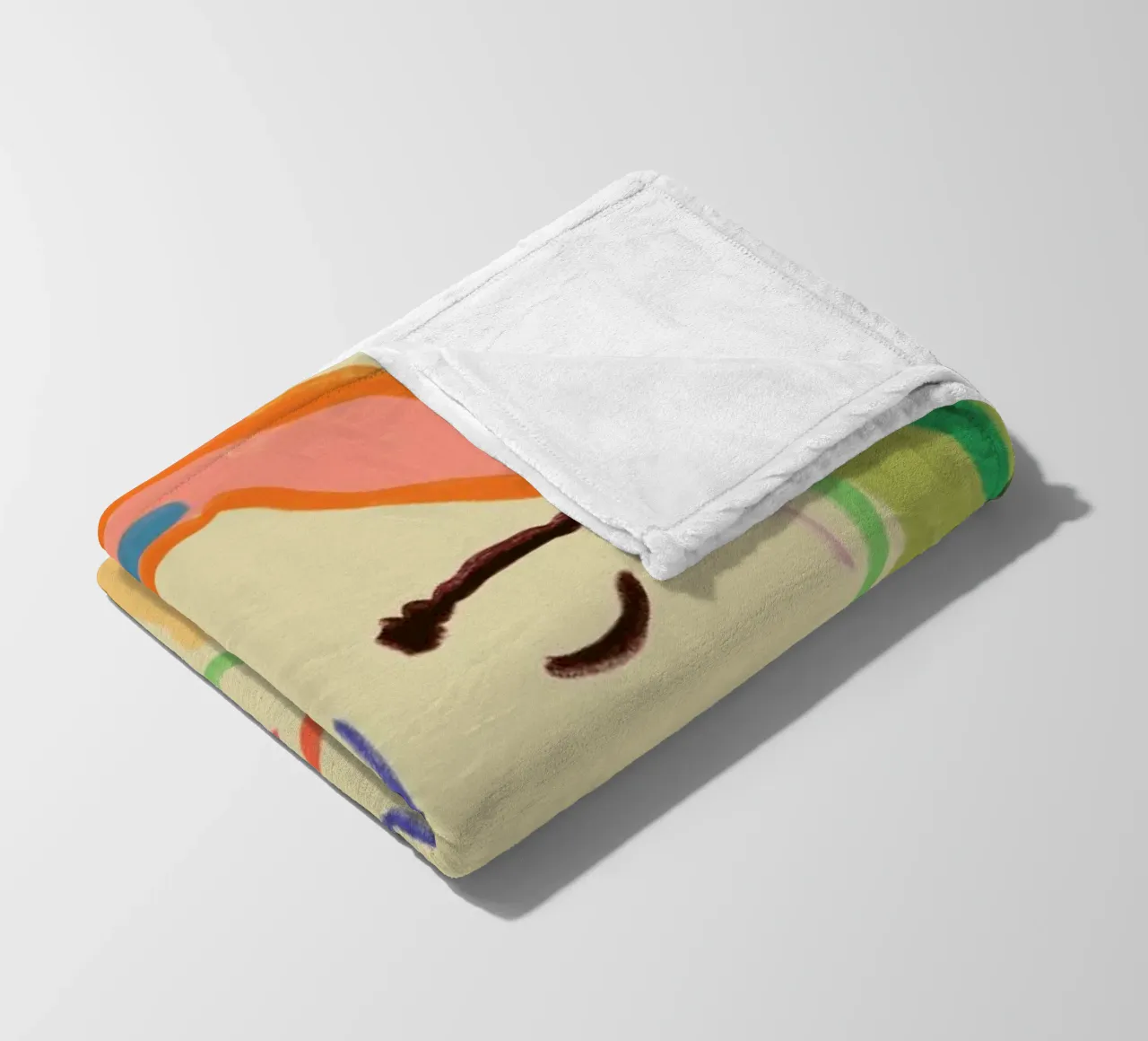 Meditating fleece blanket by Sandra Poliakov