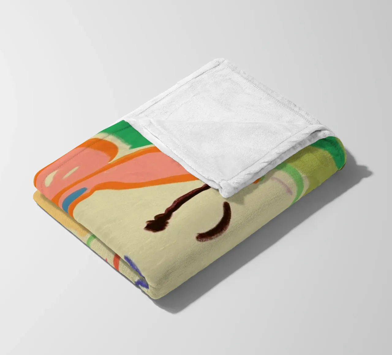 Meditating fleece blanket by Sandra Poliakov