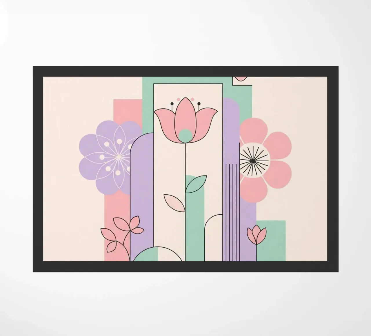 Floral bauhaus #042: Abstract Modern Bloom Harmony zerbino da Zen Design