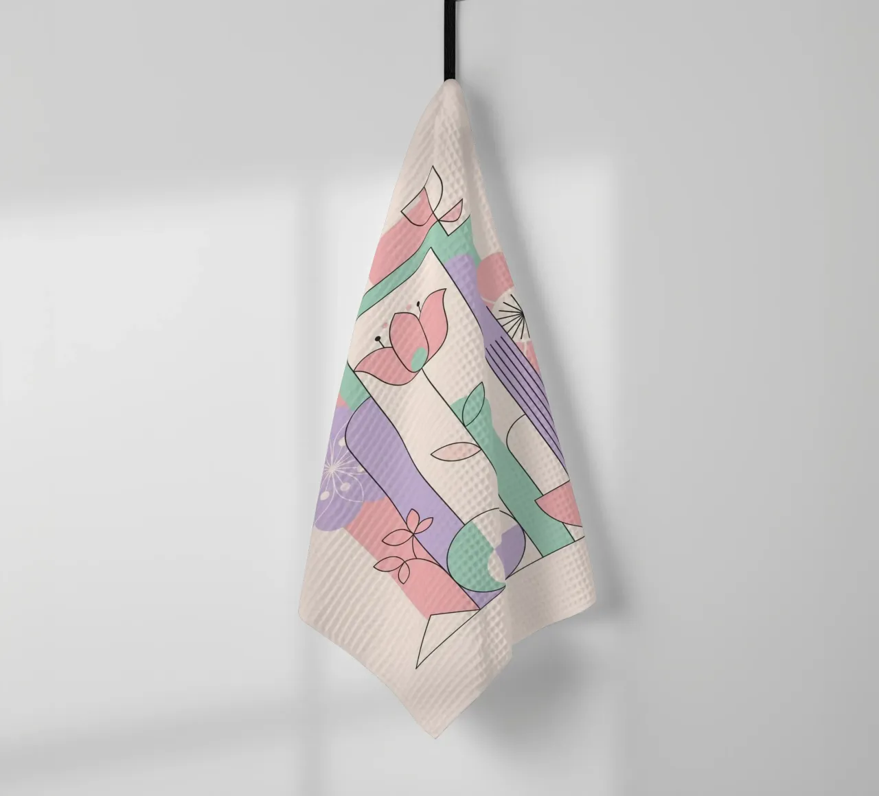 Floral bauhaus #042: Abstract Modern Bloom Harmony canovaccio da cucina da Zen Design