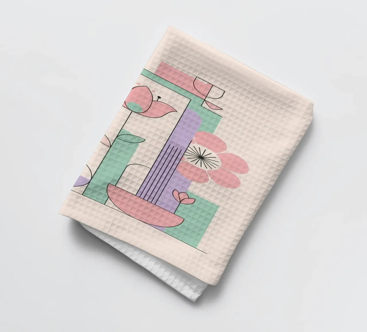 Floral bauhaus #042: Abstract Modern Bloom Harmony canovaccio da cucina da Zen Design