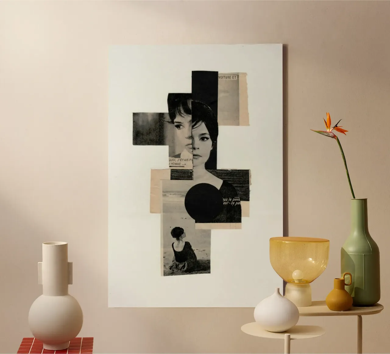 Nous Deux (8) canvas met Baklijst van David Diehl