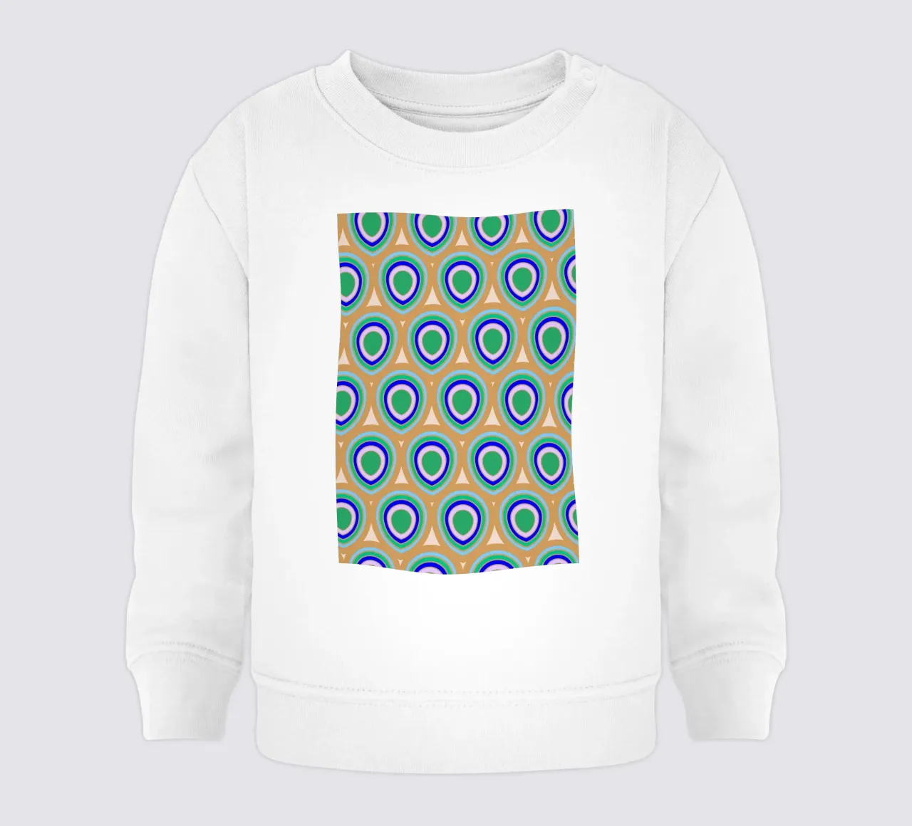 Boho Pavone Blu Verde felpa neonato da SilverPegasus