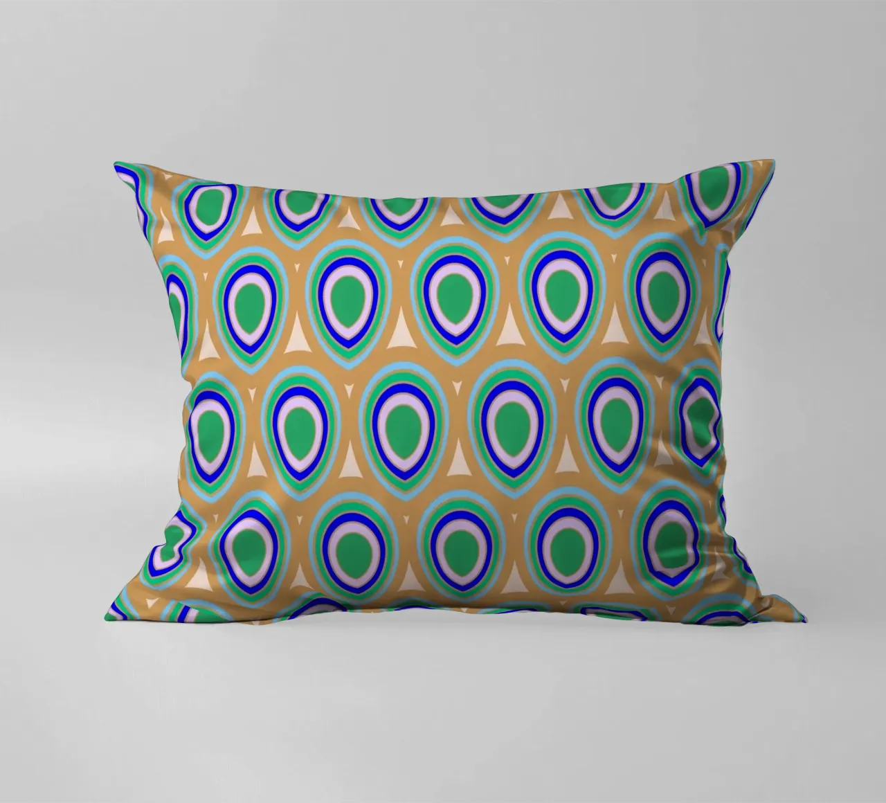 Boho Pavone Blu Verde cuscino da SilverPegasus