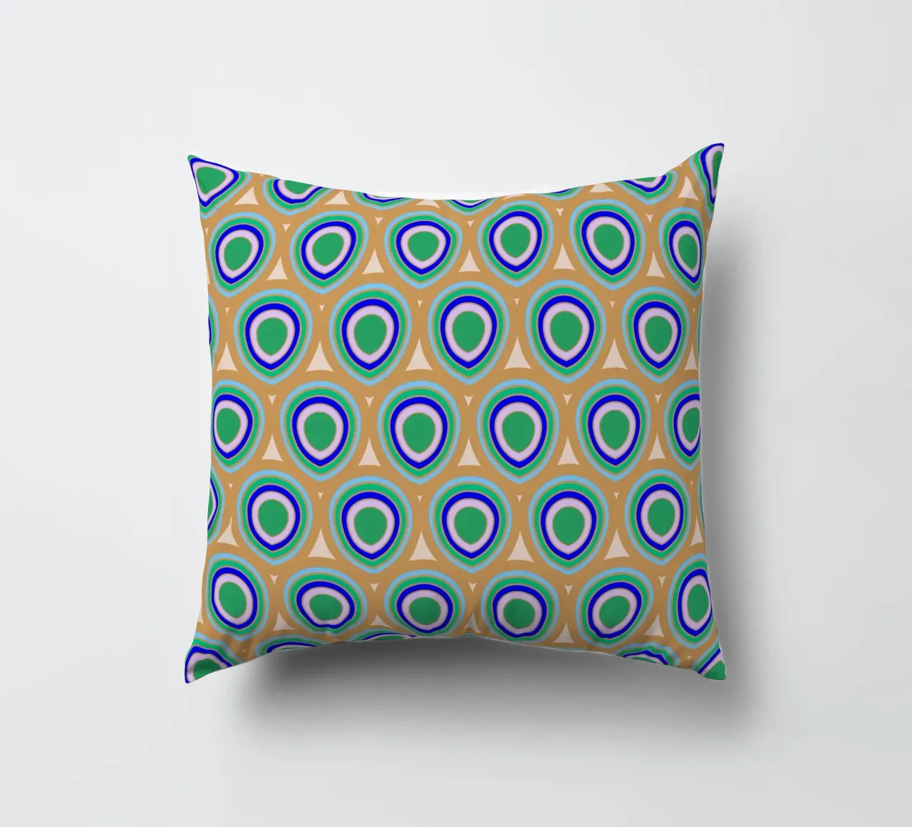 Boho Pavone Blu Verde cuscino da SilverPegasus