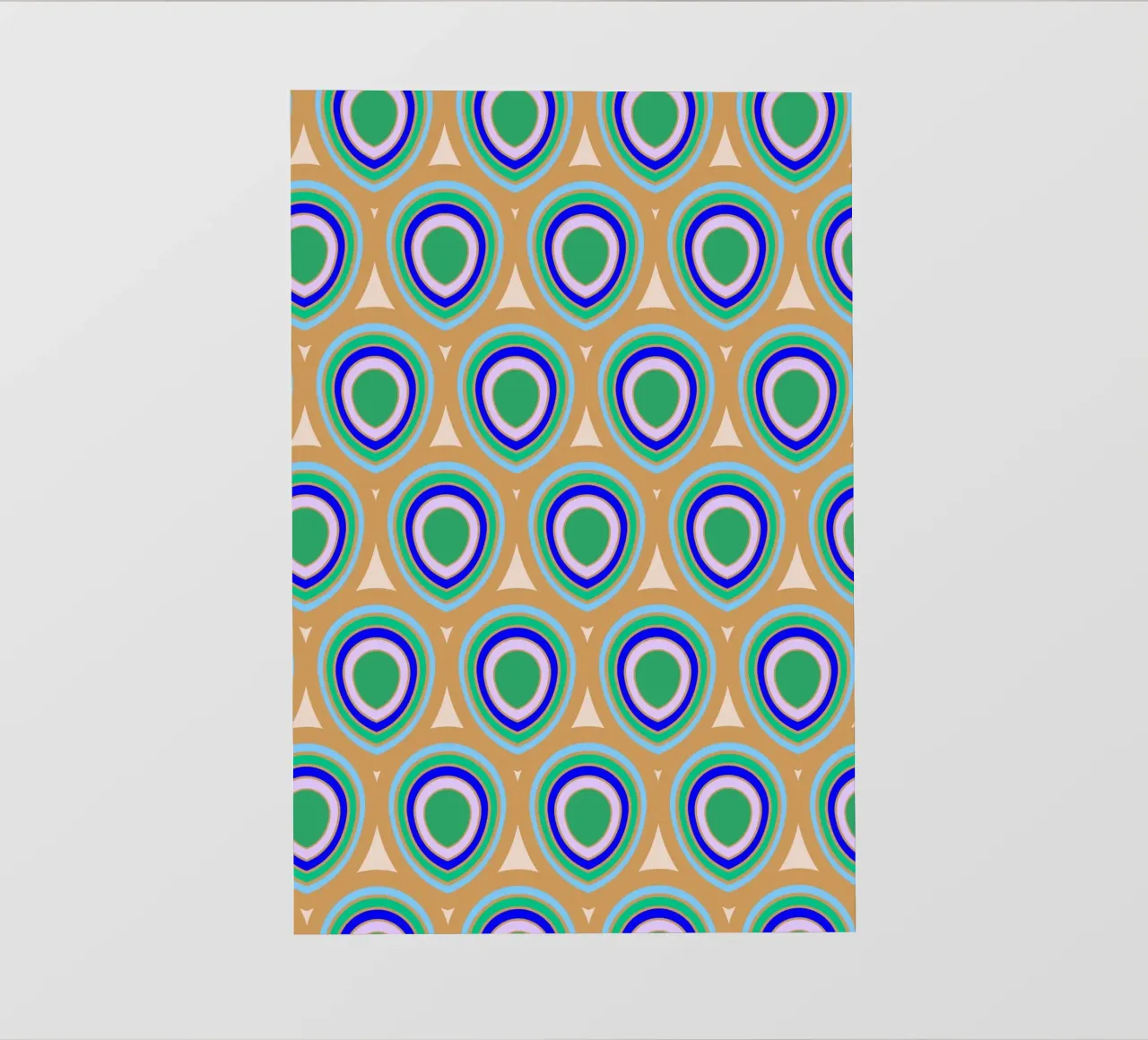 Boho Pavone Blu Verde telo in pvc da SilverPegasus
