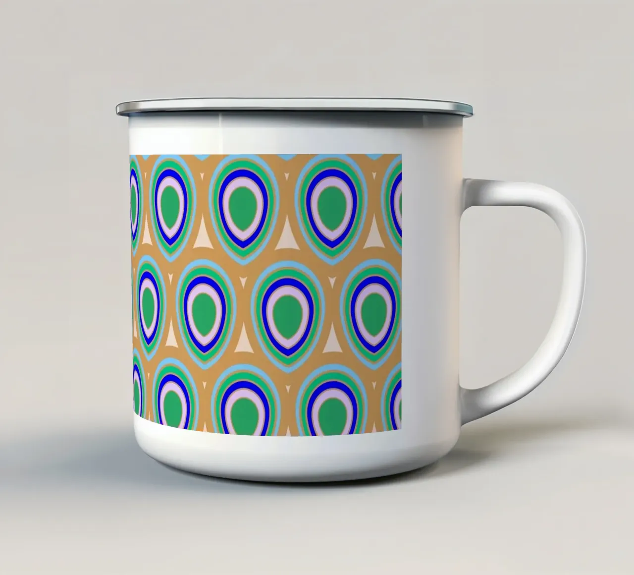 Boho Pavone Blu Verde tazza in smalto da SilverPegasus
