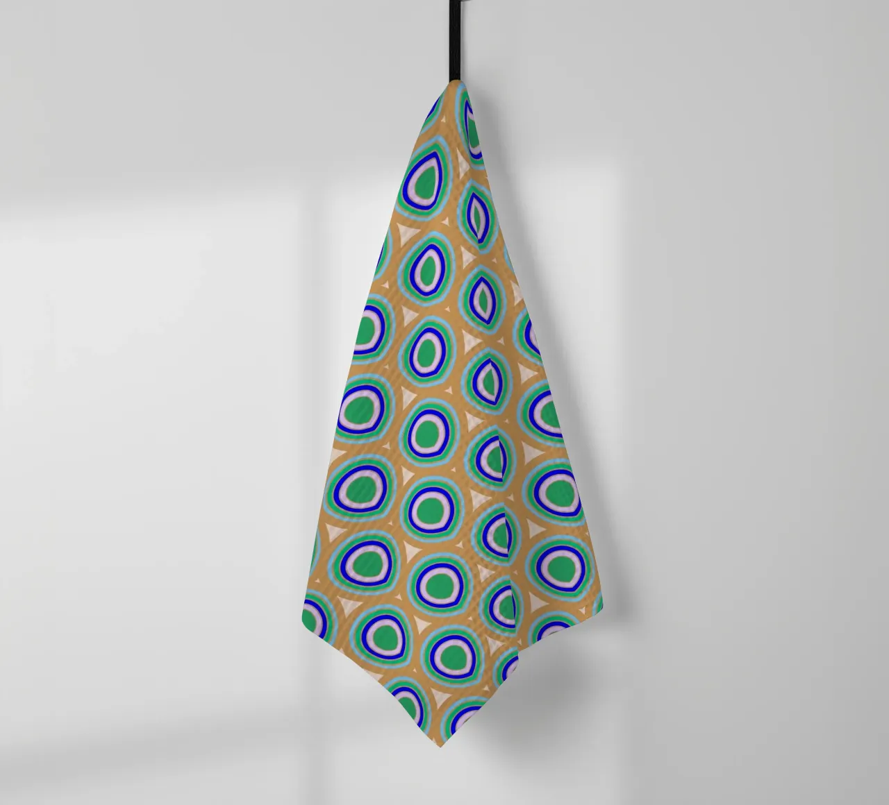 Boho Pavone Blu Verde canovaccio da cucina da SilverPegasus