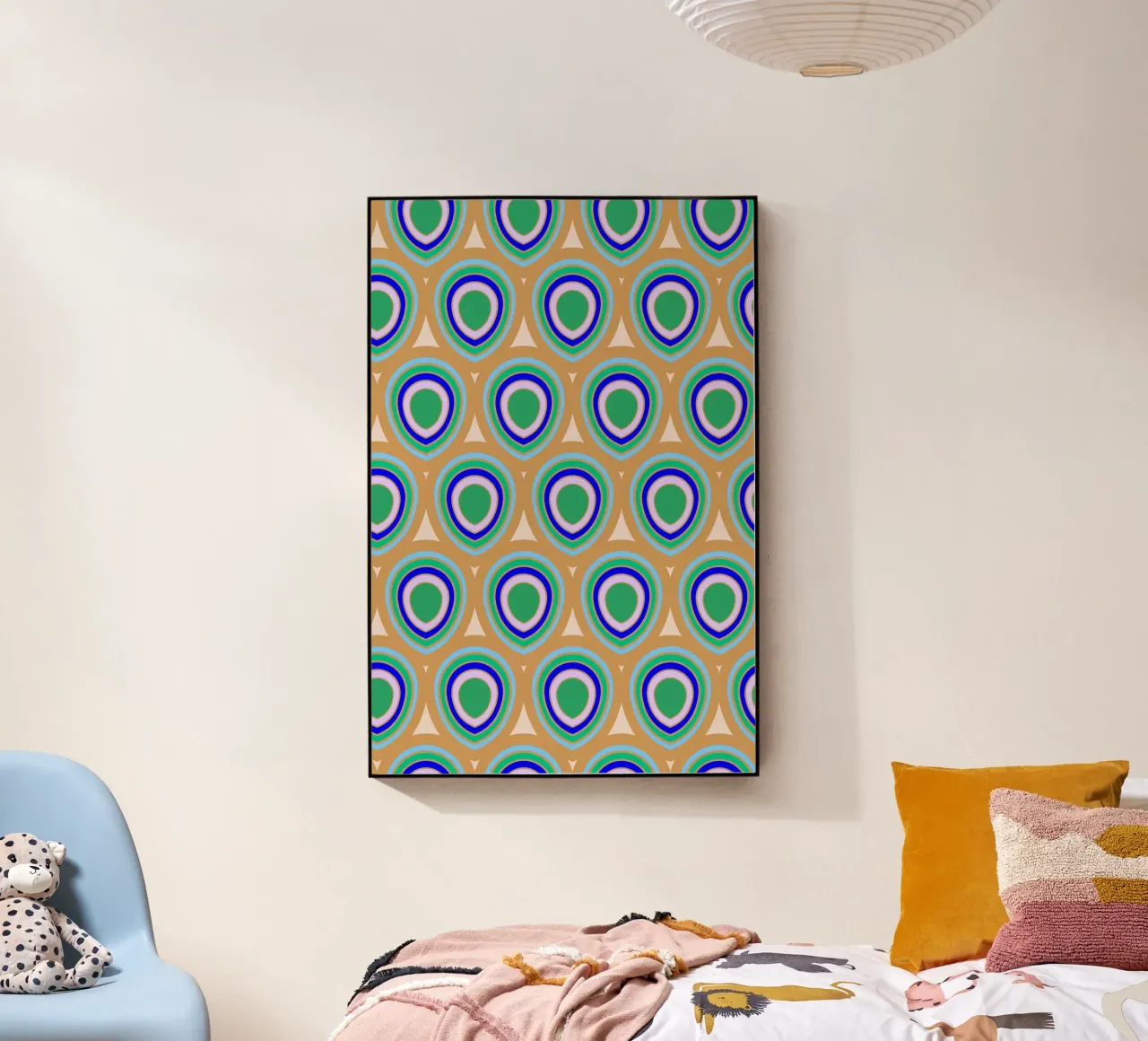 Boho Pavone Blu Verde plexiglass da SilverPegasus