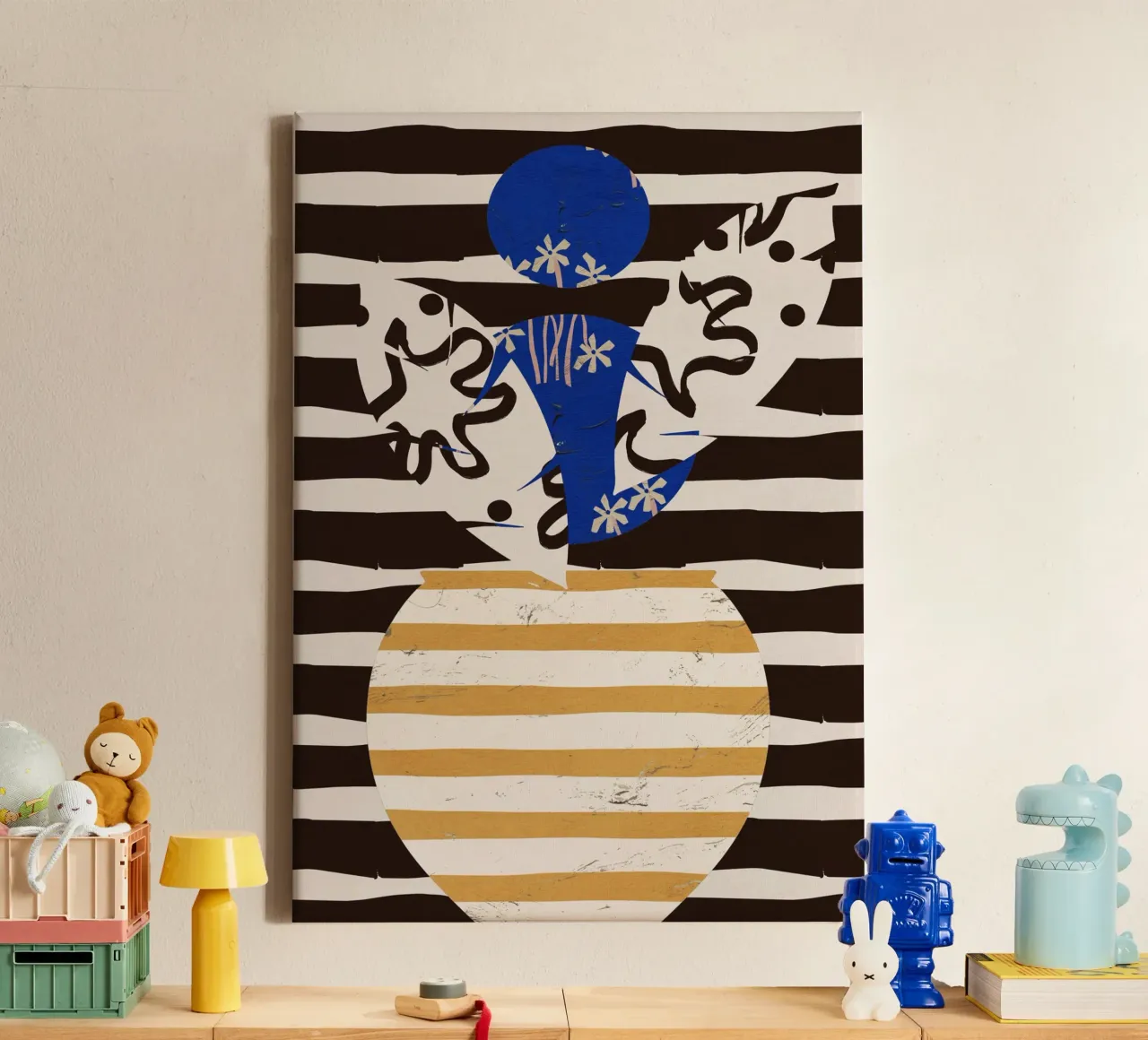 Pottery Poem No 04 tela con Cornice a cassetta da treechild