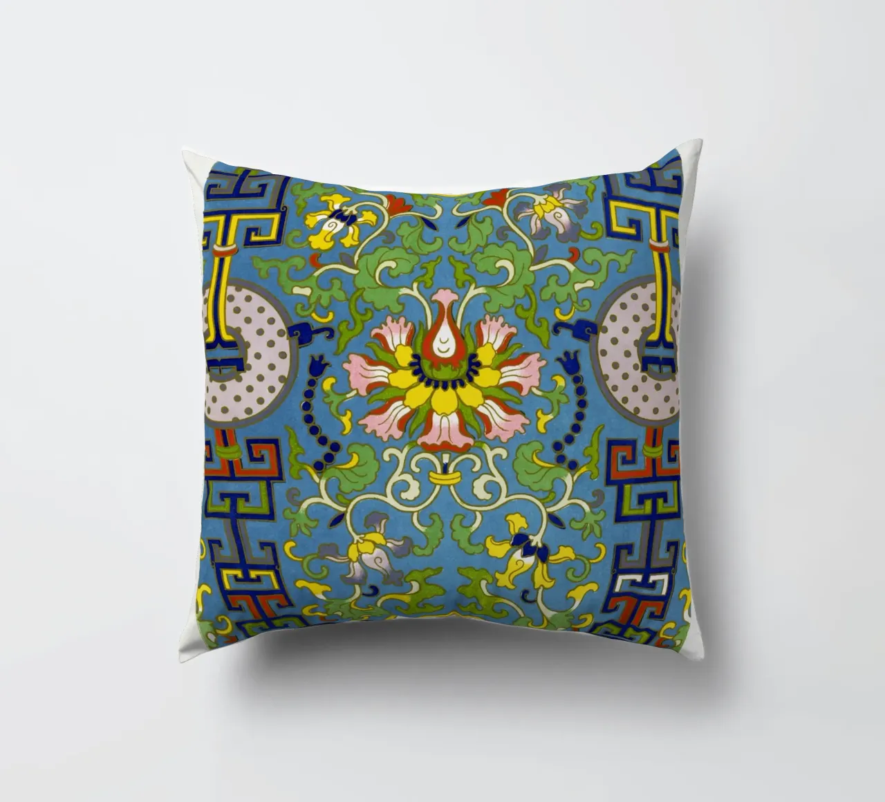 Owen Jones - Ancient Chinese Ornament with Bi Discs decorative cushion by ClubArt