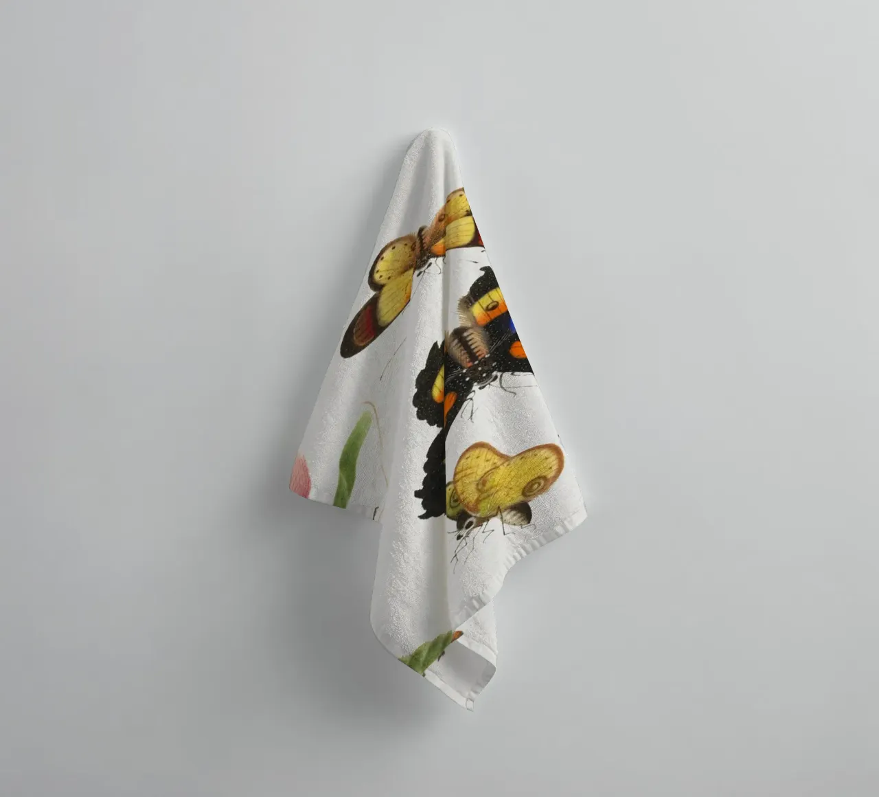 18e-eeuwse Chinese insectenstudie - vlinders en sprinkhanen badhanddoek van ClubArt