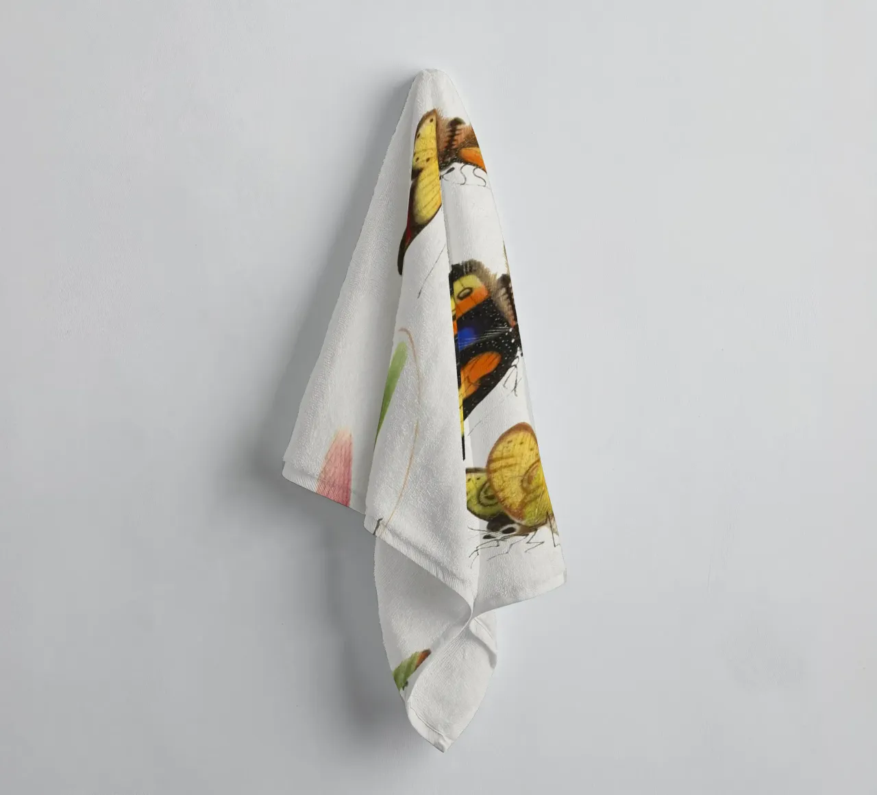 18e-eeuwse Chinese insectenstudie - vlinders en sprinkhanen badhanddoek van ClubArt
