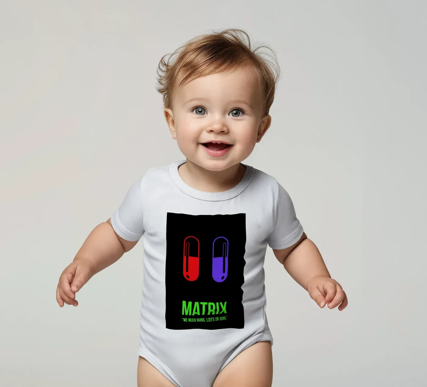 Matrix short-sleeve baby romper by Naxart