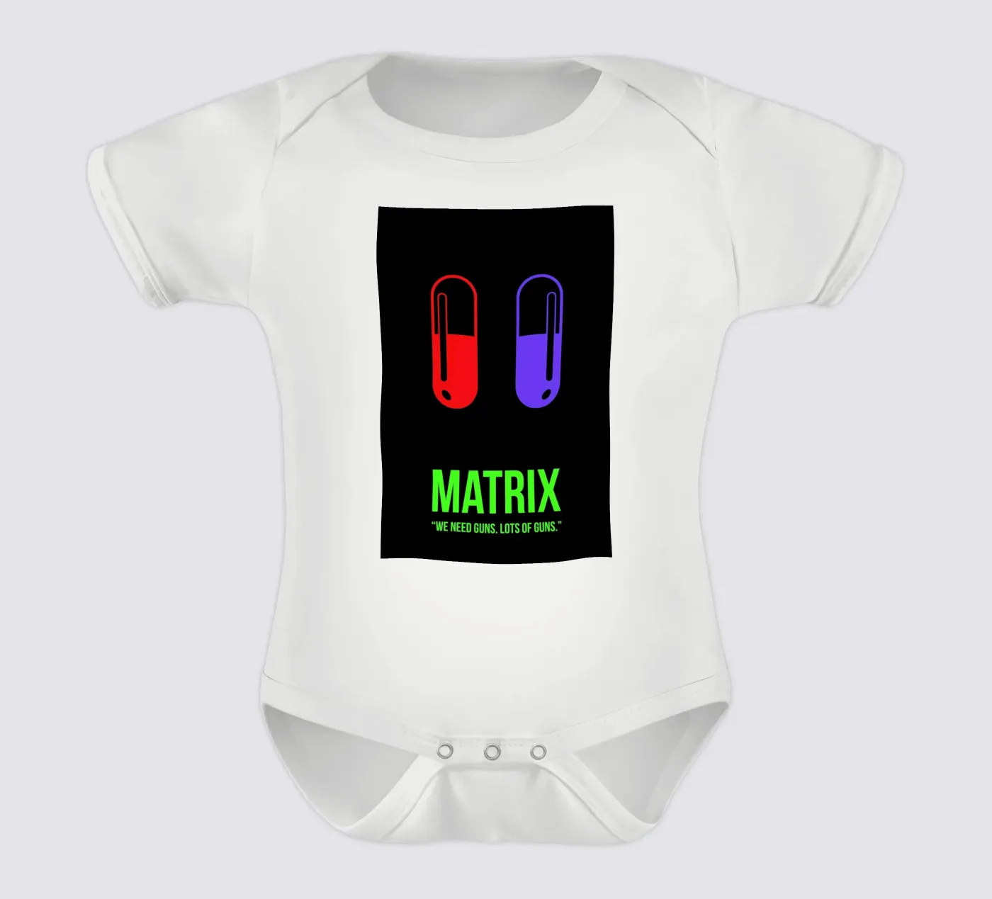 Matrix short-sleeve baby romper by Naxart