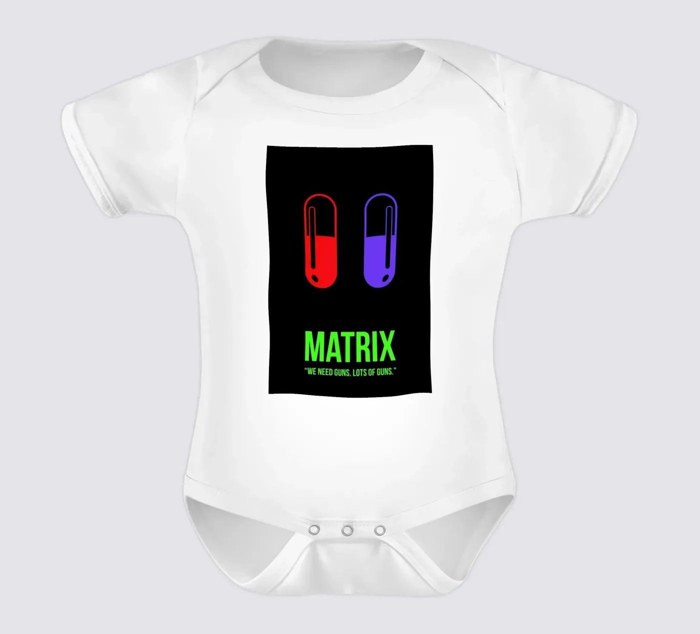 Matrix short-sleeve baby romper by Naxart