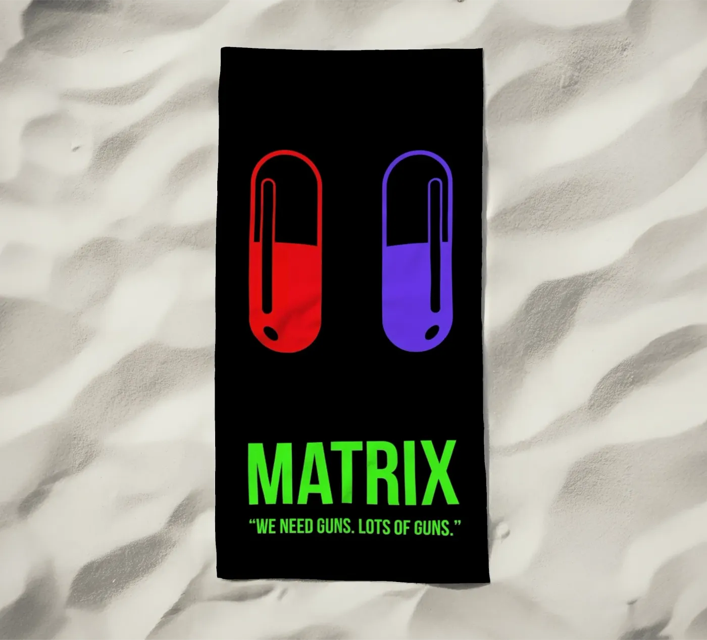 Matrix beach towel by Naxart