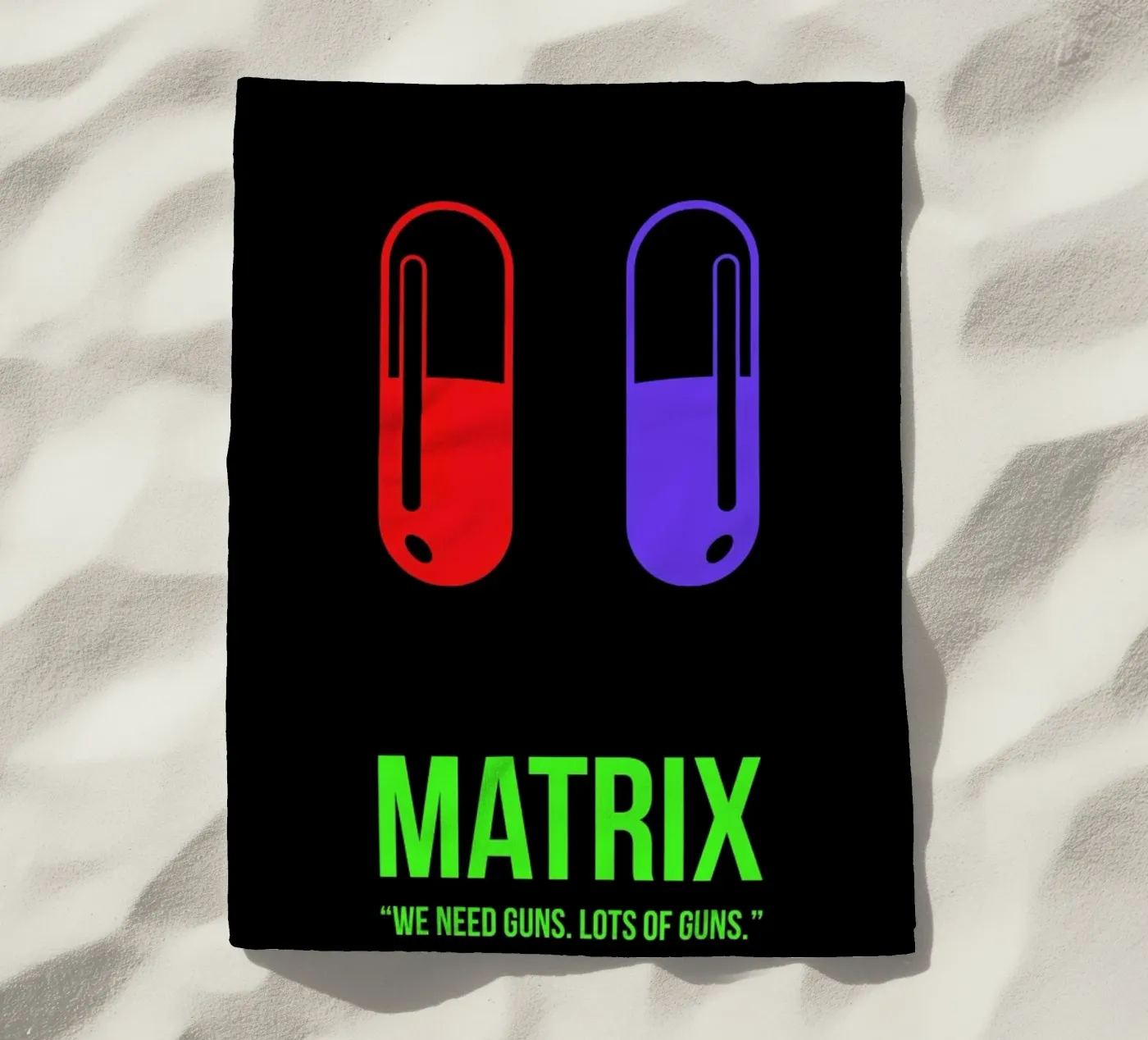 Matrix beach towel by Naxart