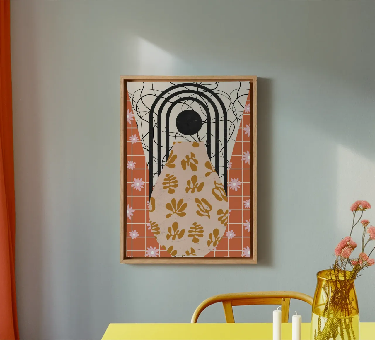 Pottery Poem No 06 tela con Cornice a cassetta da treechild
