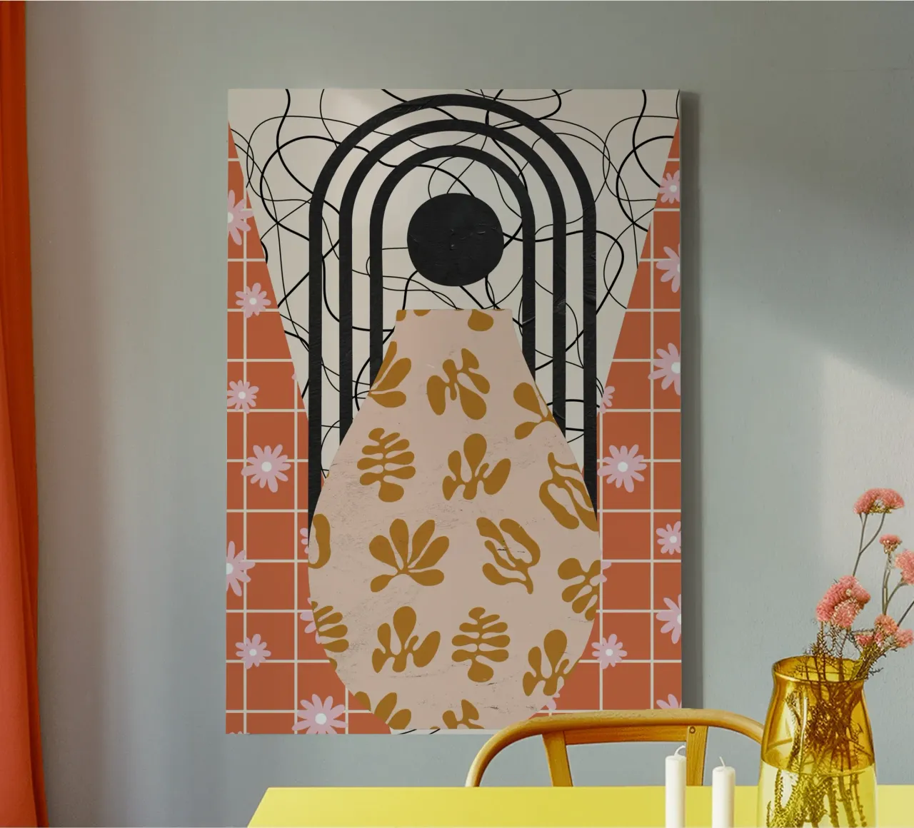 Pottery Poem No 06 tela con Cornice a cassetta da treechild