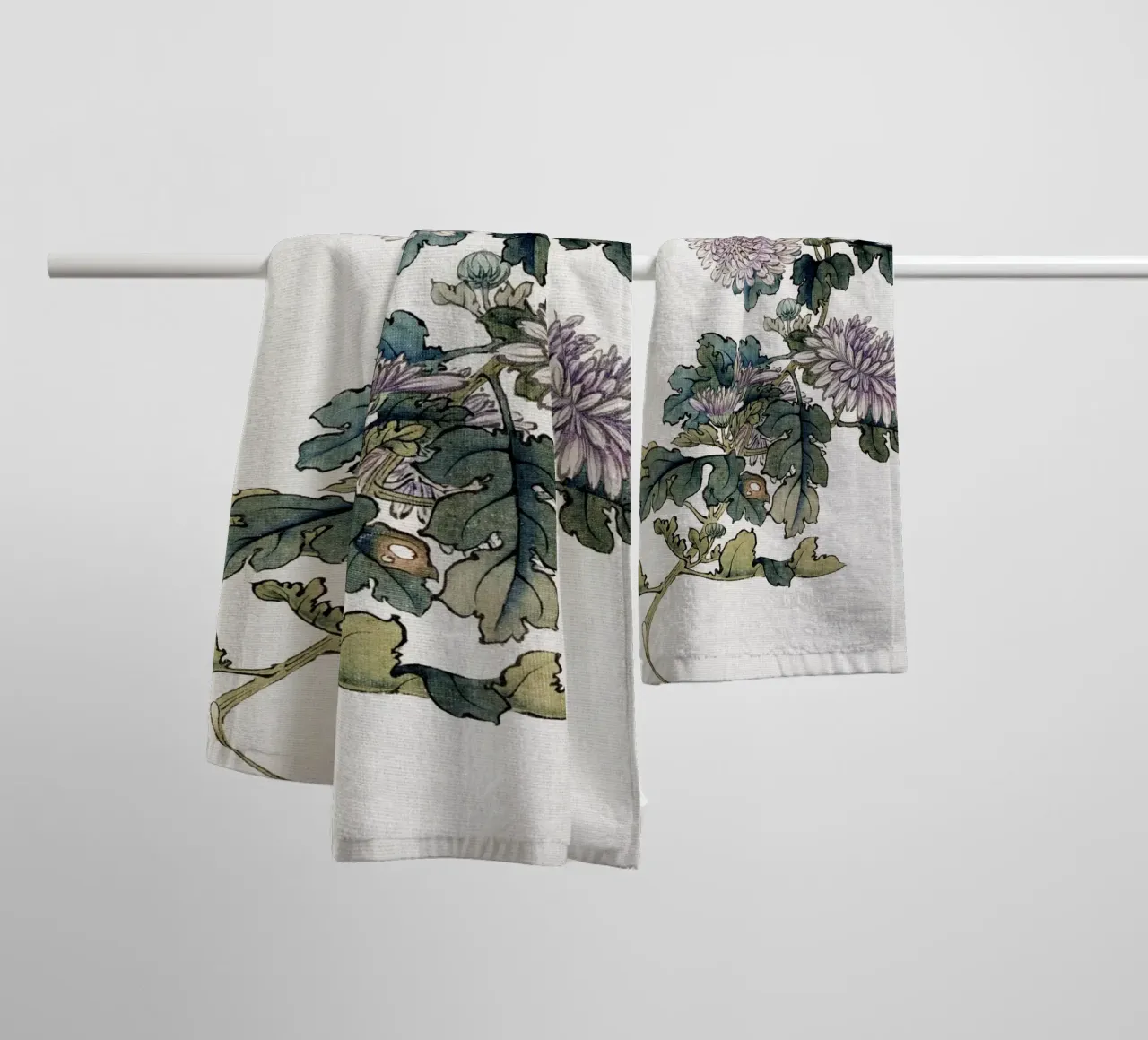 Hu Zhengyan Chrysanthemum - Stampa xilografica cinese d'epoca asciugamano da bagno da ClubArt
