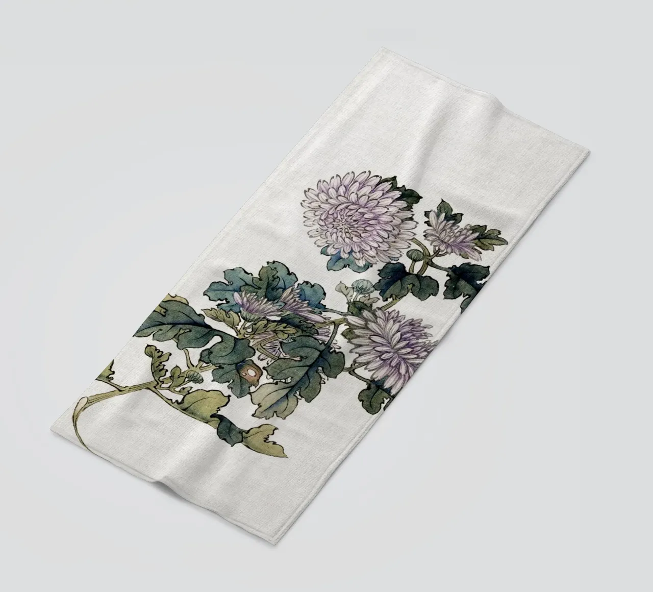 Hu Zhengyan Chrysanthemum - Stampa xilografica cinese d'epoca telo mare da ClubArt