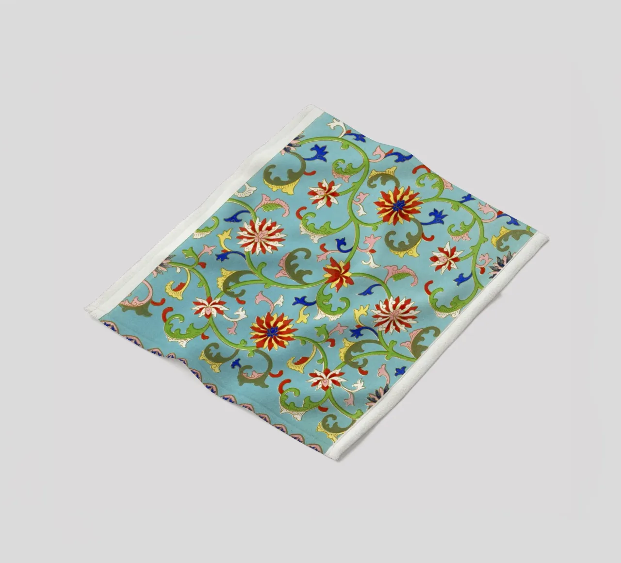 Owen Jones - Vibrant Chinese Floral Ornament Print fleece blanket by ClubArt