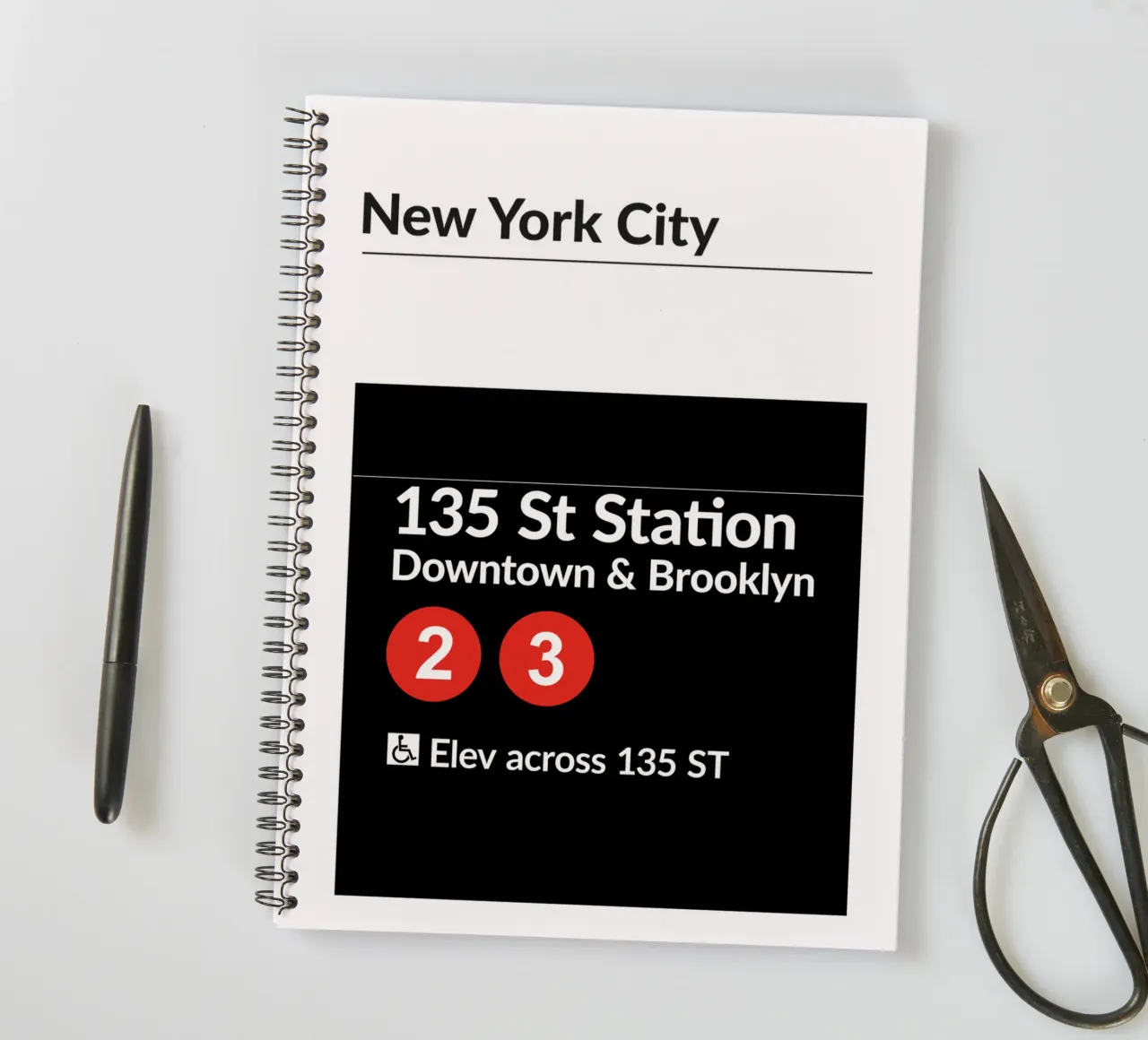 135 Street Station spiral notebook by studiopicaprints