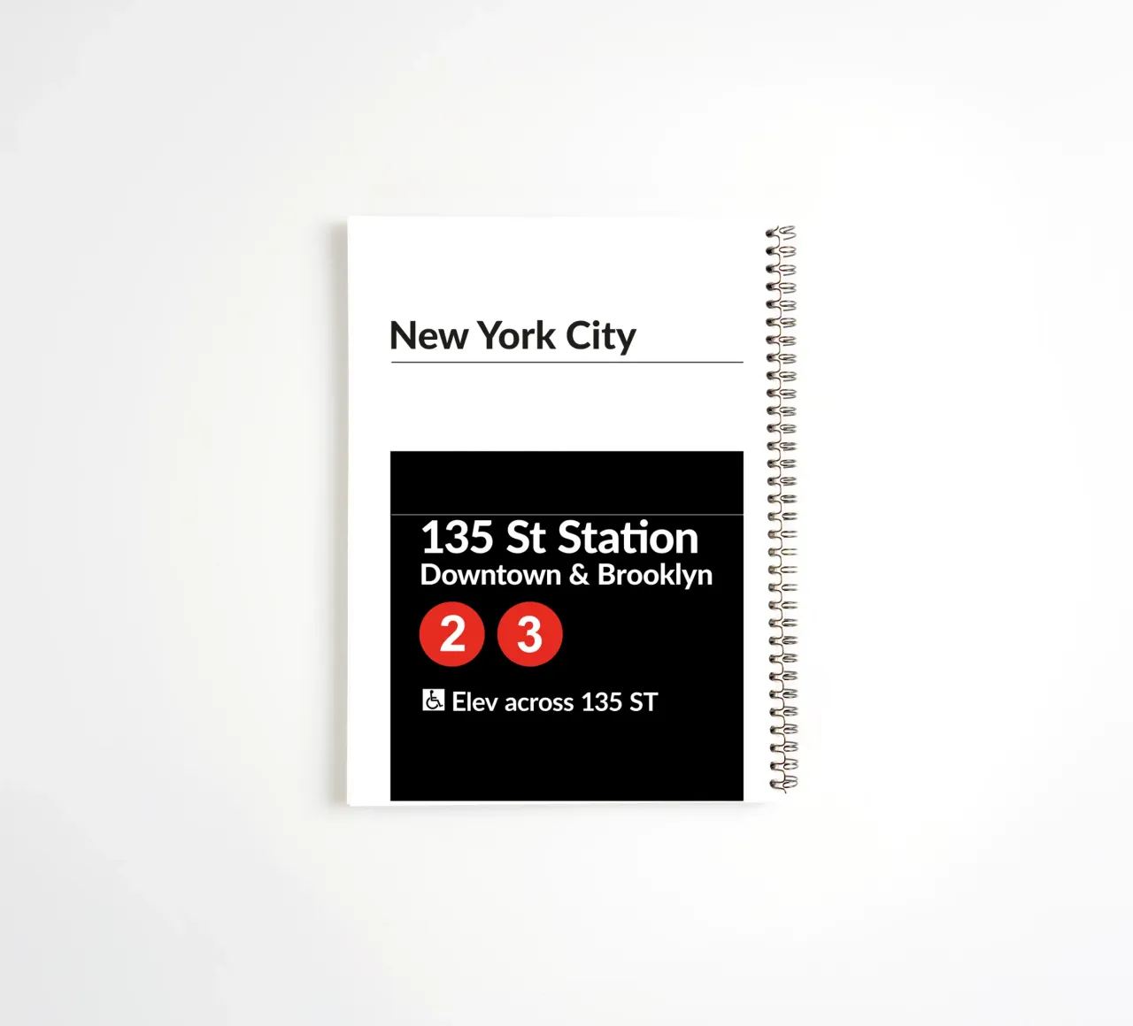 135 Street Station spiral notebook by studiopicaprints