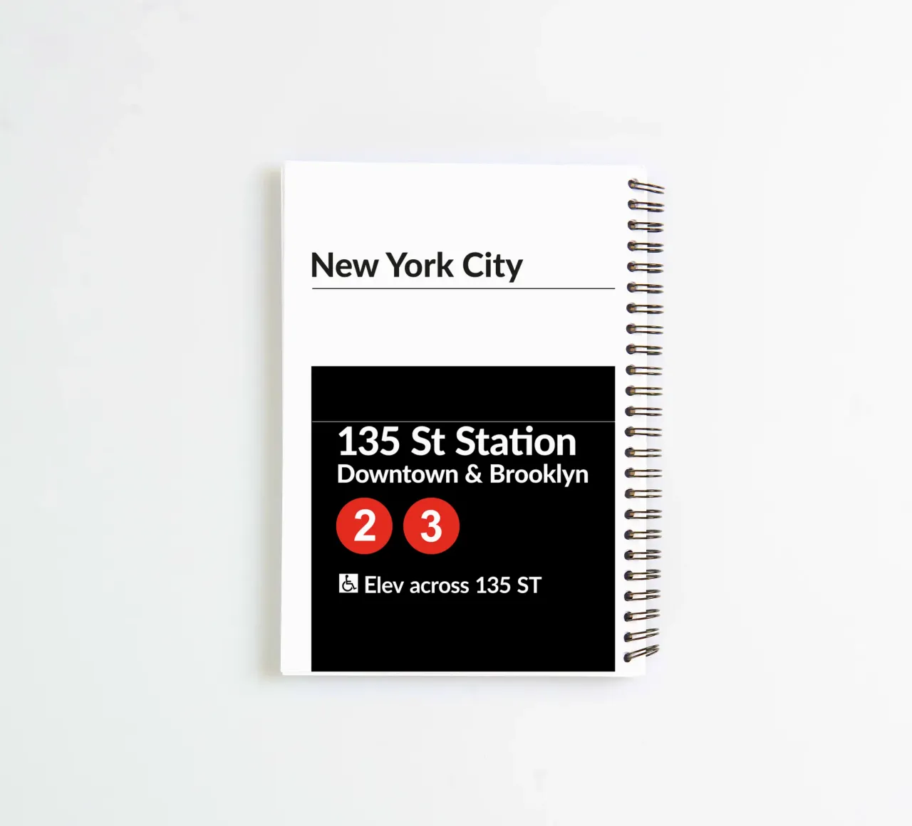 135 Street Station spiral notebook by studiopicaprints