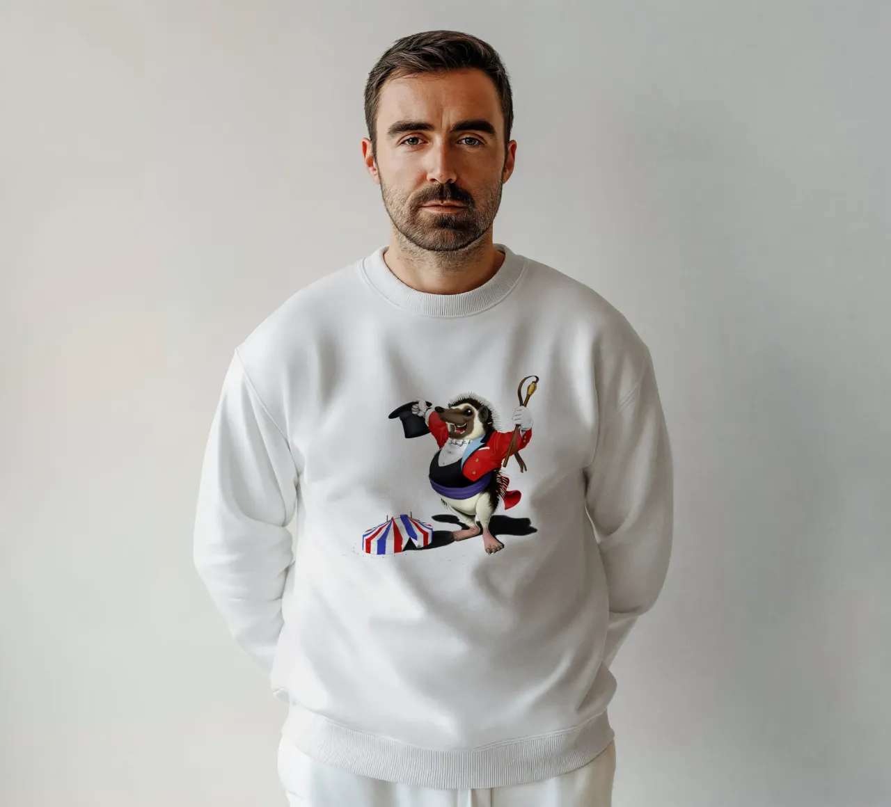 Itching to perform (Wordless) sweatshirt by Rob Art | Illustration