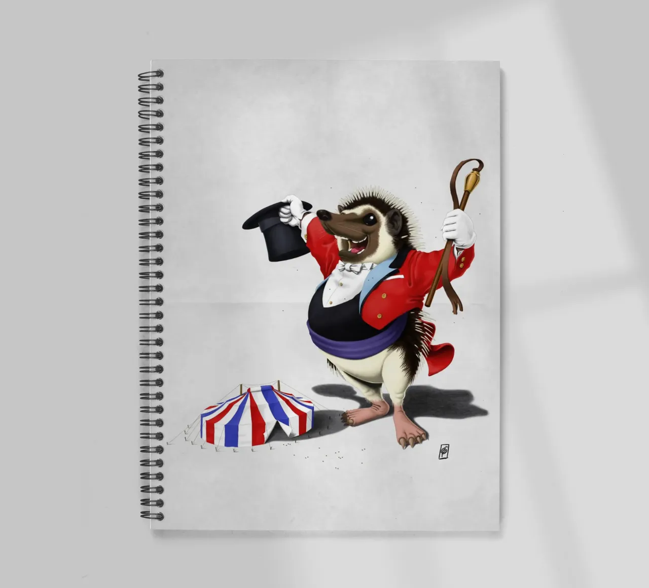 Itching to perform (Wordless) spiral notebook by Rob Art | Illustration
