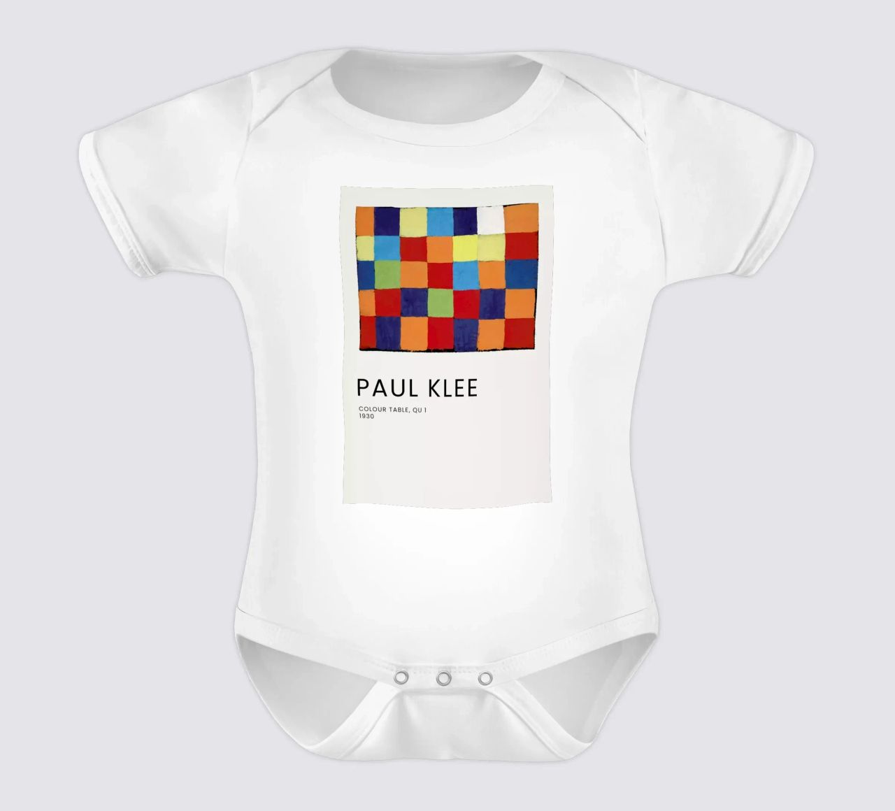 Klee - Colour Table, Qu 1 body neonato maniche corte da Vintage by JUNIQE