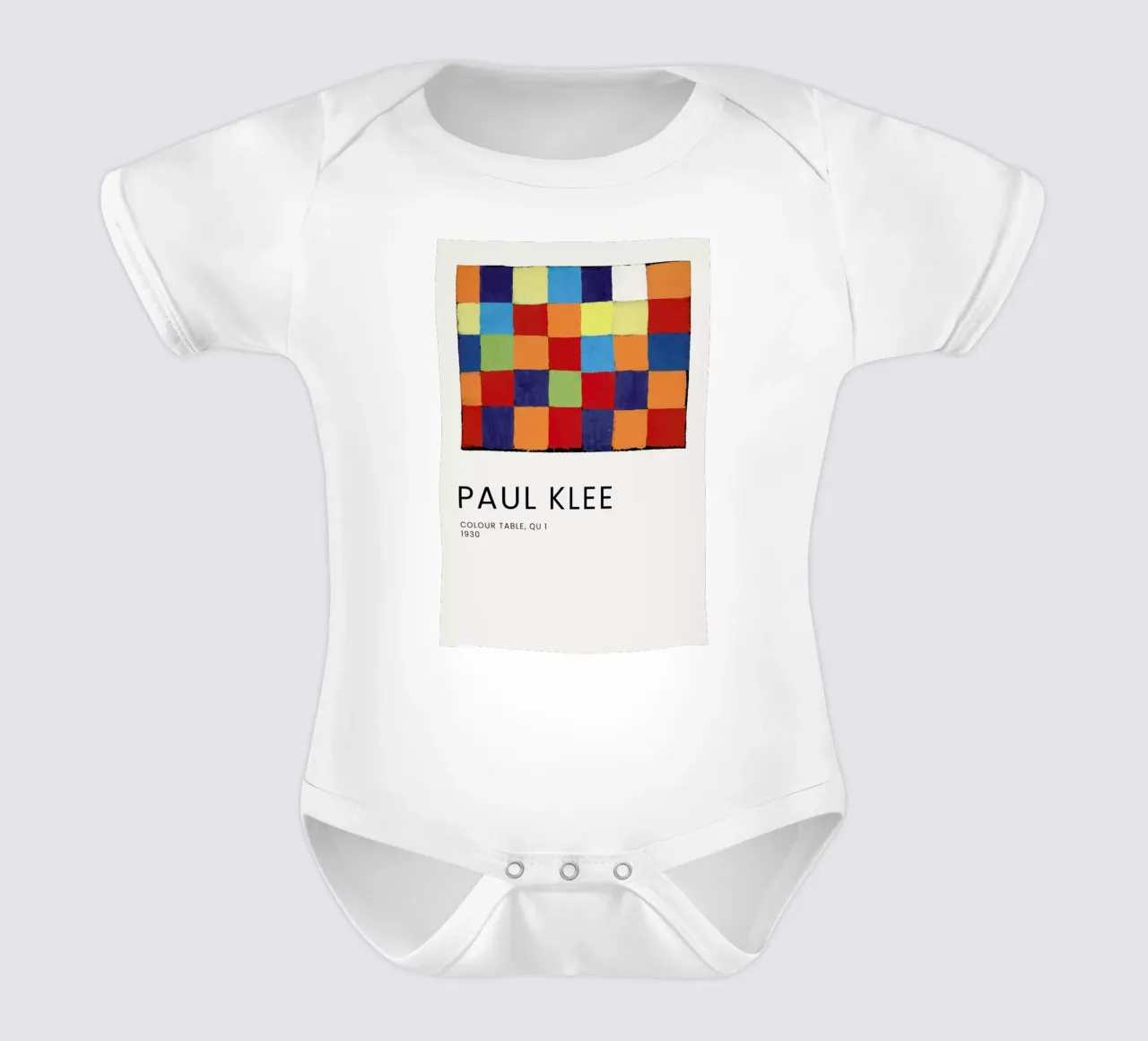 Klee - Colour Table, Qu 1 body neonato maniche corte da Vintage by JUNIQE