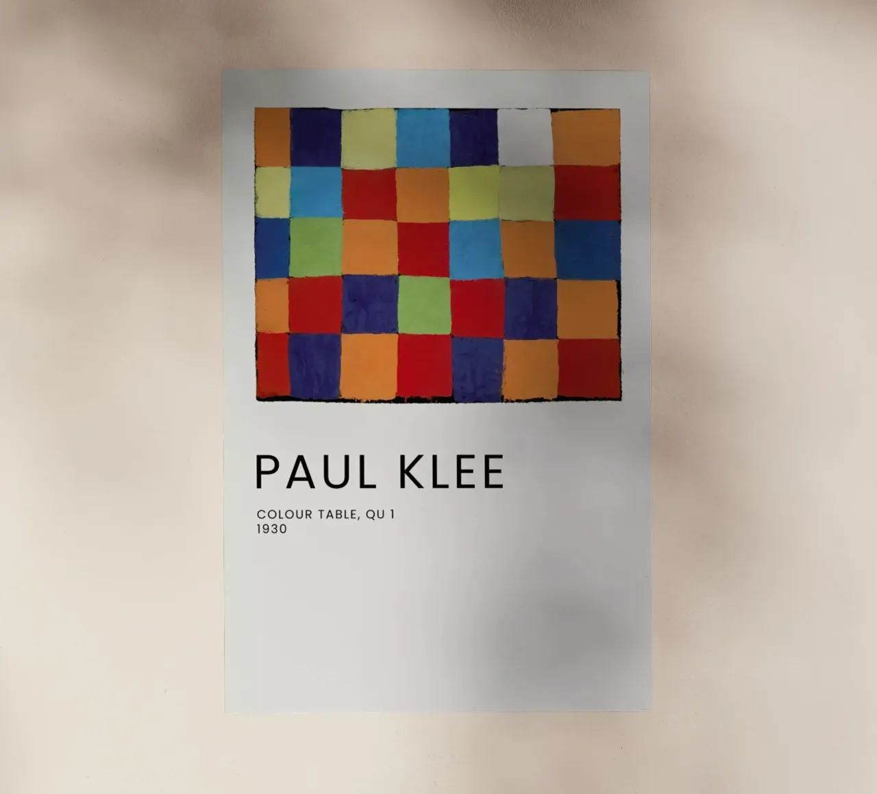 Klee - Colour Table, Qu 1 pellicola backlit da Vintage by JUNIQE