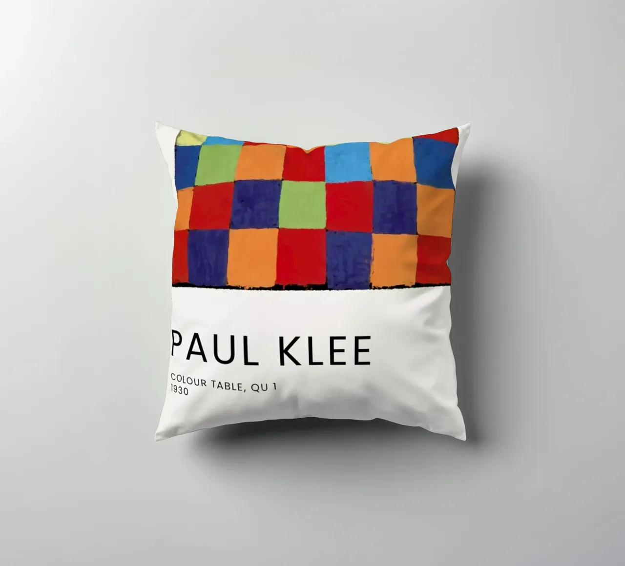 Klee - Colour Table, Qu 1 Kissen von Vintage by JUNIQE