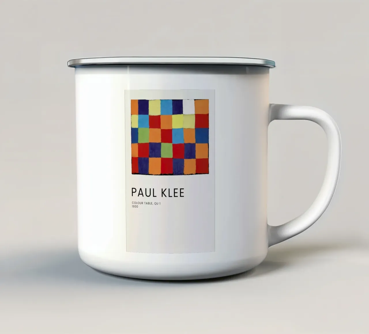 Klee - Colour Table, Qu 1 mug en émail de Vintage by JUNIQE