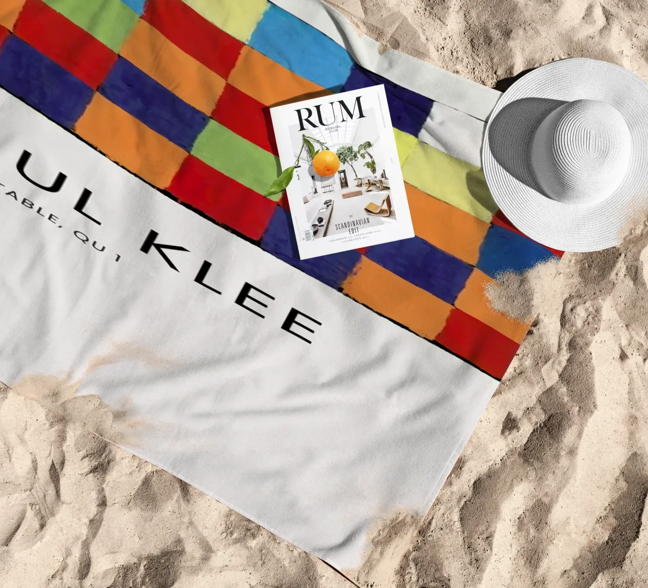 Klee - Colour Table, Qu 1 Strandtuch von Vintage by JUNIQE