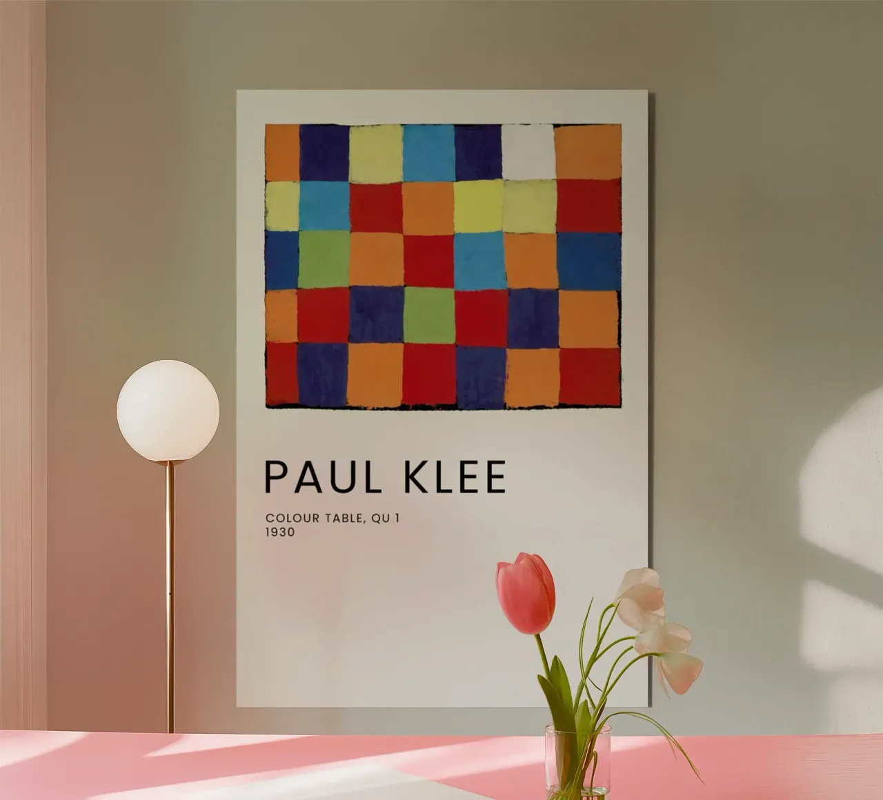 Klee - Colour Table, Qu 1 pannello forex da Vintage by JUNIQE