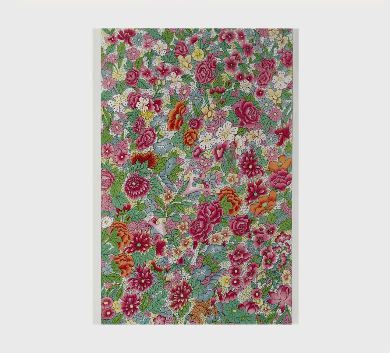 Vibrant motif de fleurs chinoises - Elysian Garden Print carnet de notes de ClubArt