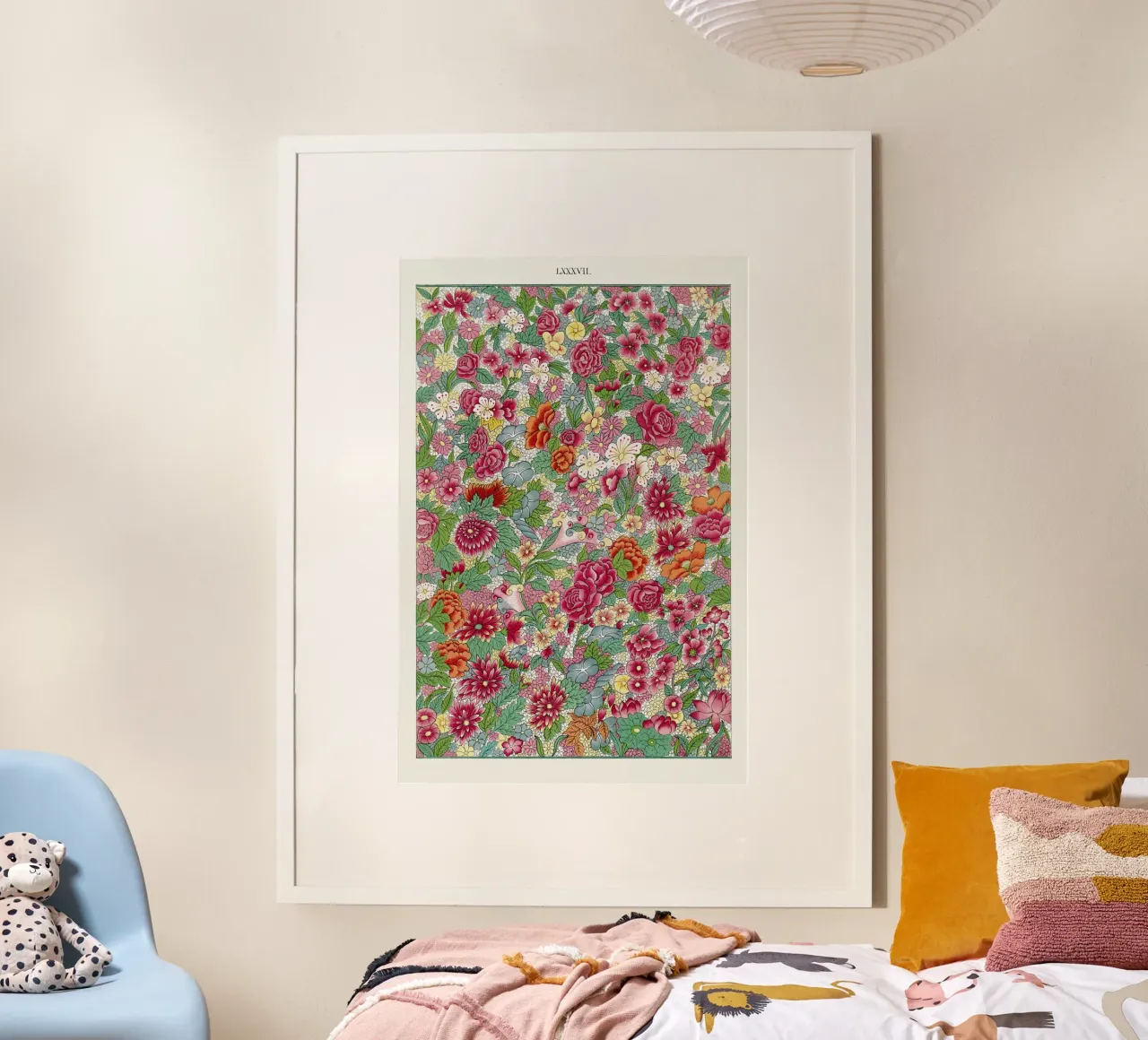 Vibrante estampado de flores chinas - Elysian Garden Print hahnemühle de ClubArt