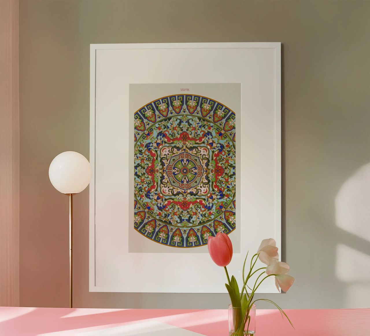 Vibrant Chinese Circular Ornament - Folklore Inspired Art poster by ClubArt
