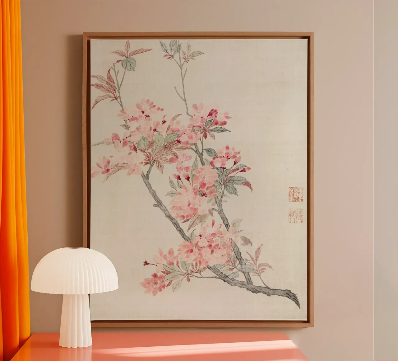 Ma Yuanyu - 1690 Krabappelbloesems Vintage kunstdruk canvas met Baklijst van ClubArt
