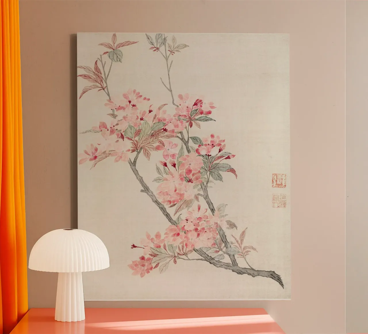 Ma Yuanyu - 1690 Krabappelbloesems Vintage kunstdruk canvas met Baklijst van ClubArt