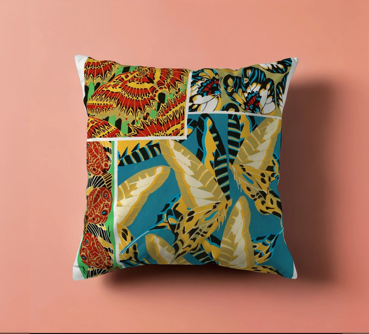 E.A. Séguy - 1925 Art Deco Butterflies Pattern from Papillon decorative cushion by ClubArt