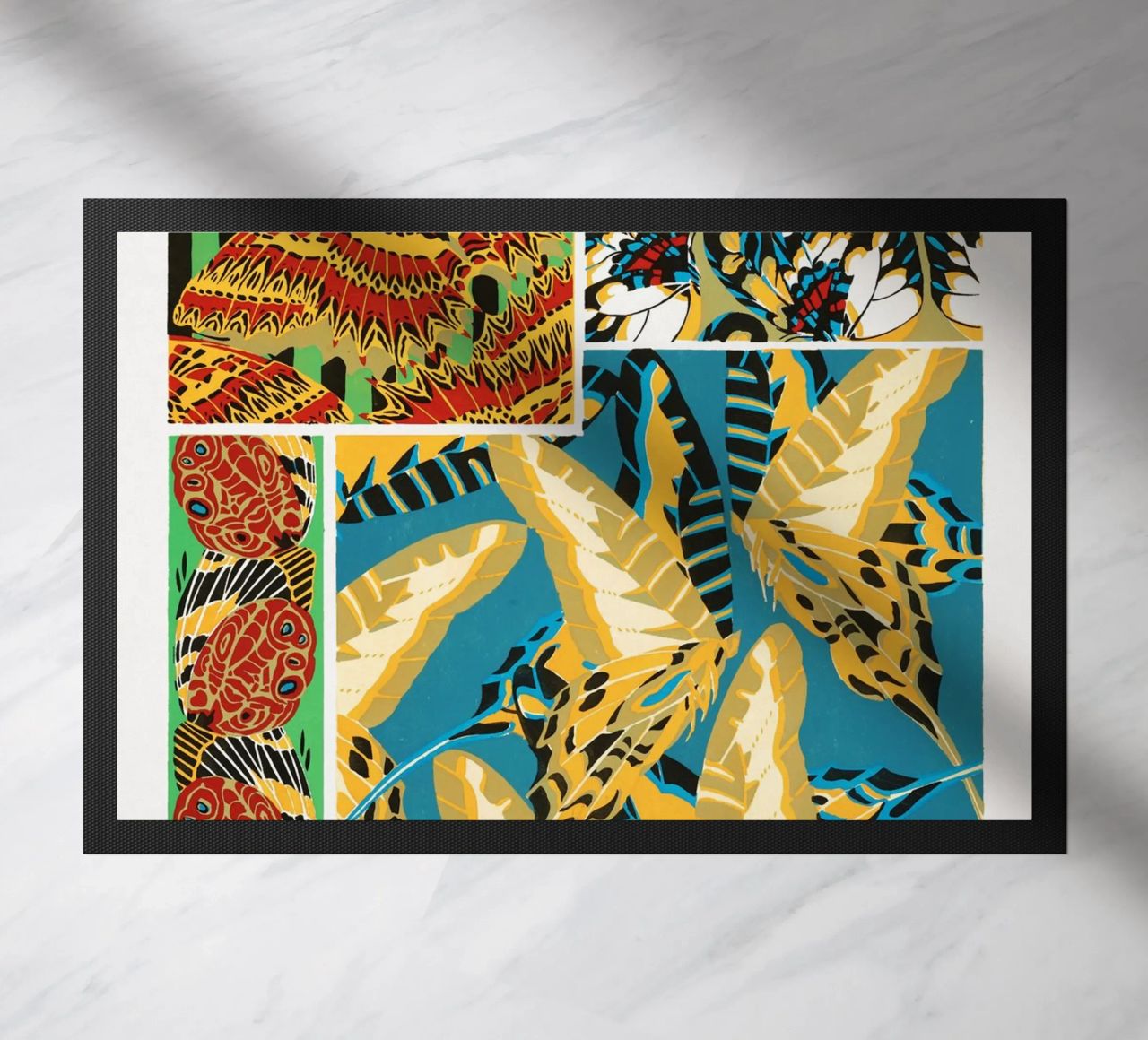 E.A. Séguy - 1925 Art Deco Butterflies Pattern from Papillon doormat by ClubArt