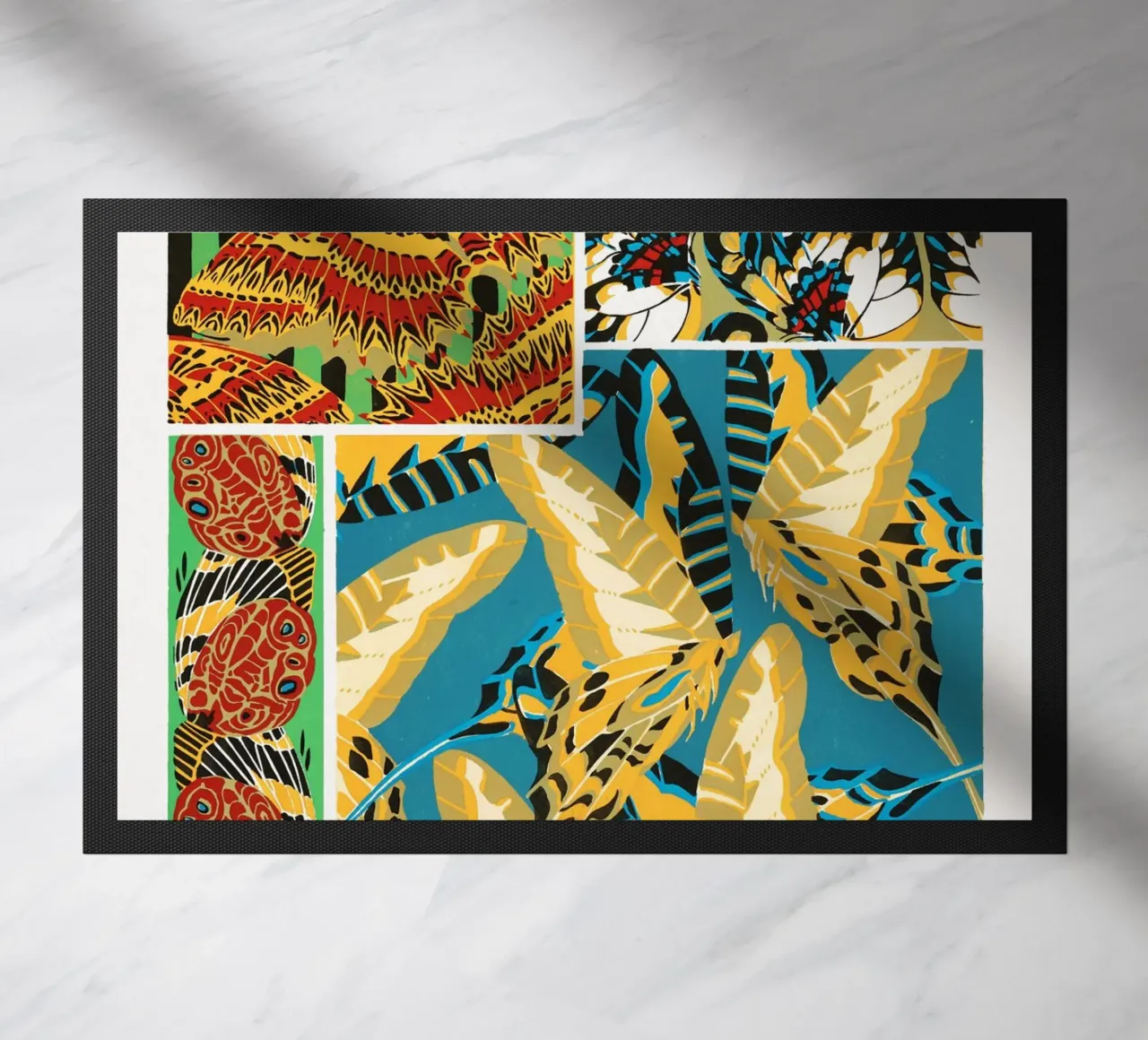 E.A. Séguy - 1925 Art Deco Butterflies Pattern from Papillon doormat by ClubArt