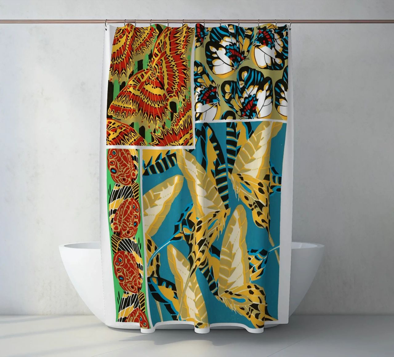 E.A. Séguy - 1925 Art Deco Butterflies Pattern from Papillon shower curtain by ClubArt
