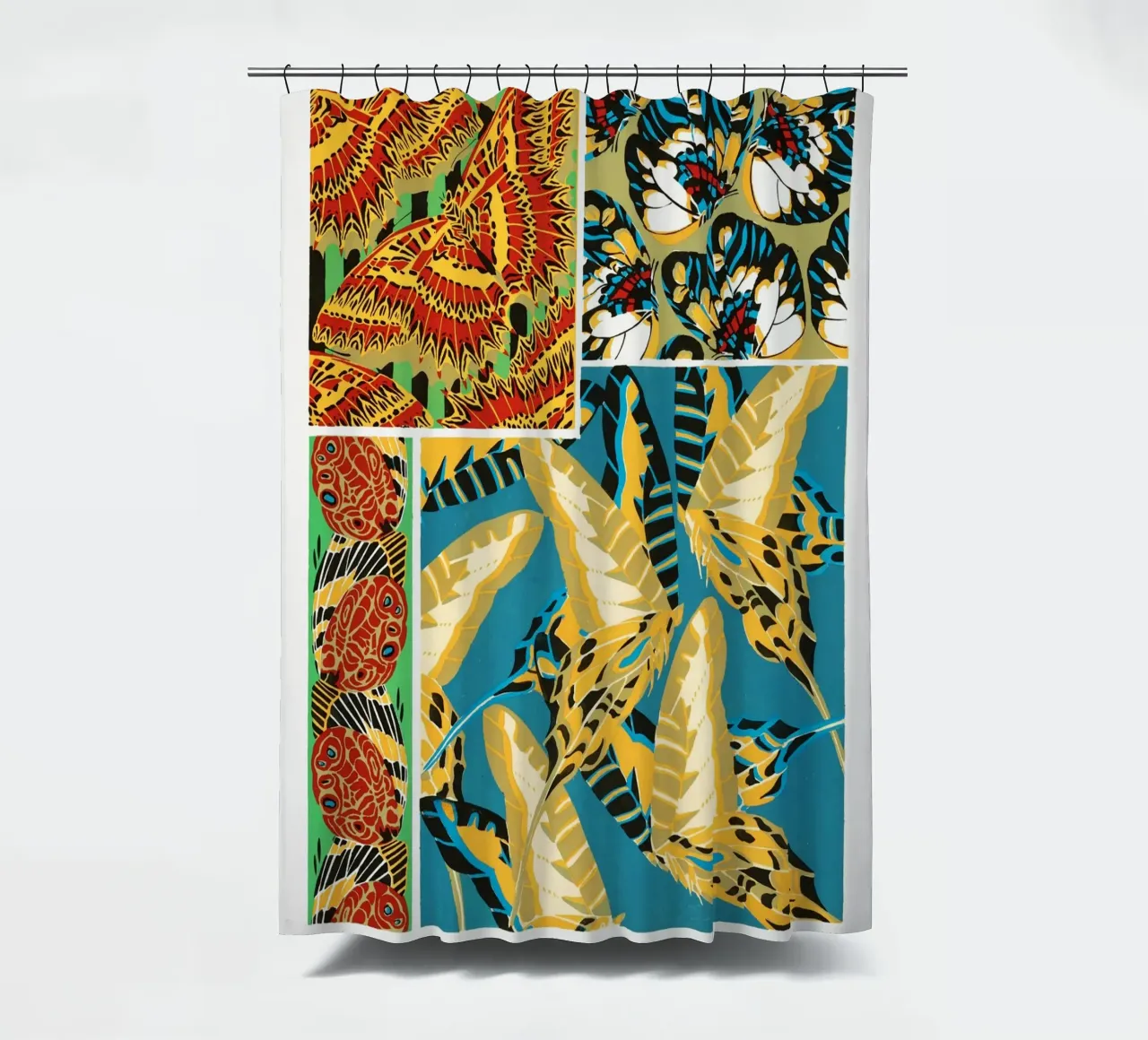 E.A. Séguy - Modello di farfalle Art Déco del 1925 da Papillon tenda da doccia da ClubArt